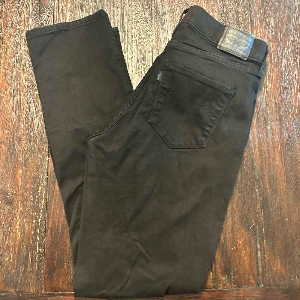 Levi’s Classic Vintage Style Straight Black Denim Jeans